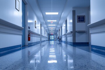 Empty Hospital corridor
