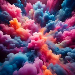 colorful smoke explosion