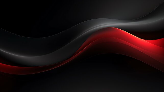 Dark grey black abstract background with red glowing curve lines design for social media post, business, advertising event Modern technology innovation concept background