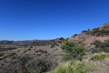 landscape with blue sky