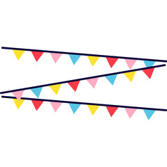 Obraz premium Bunting Festival Flag