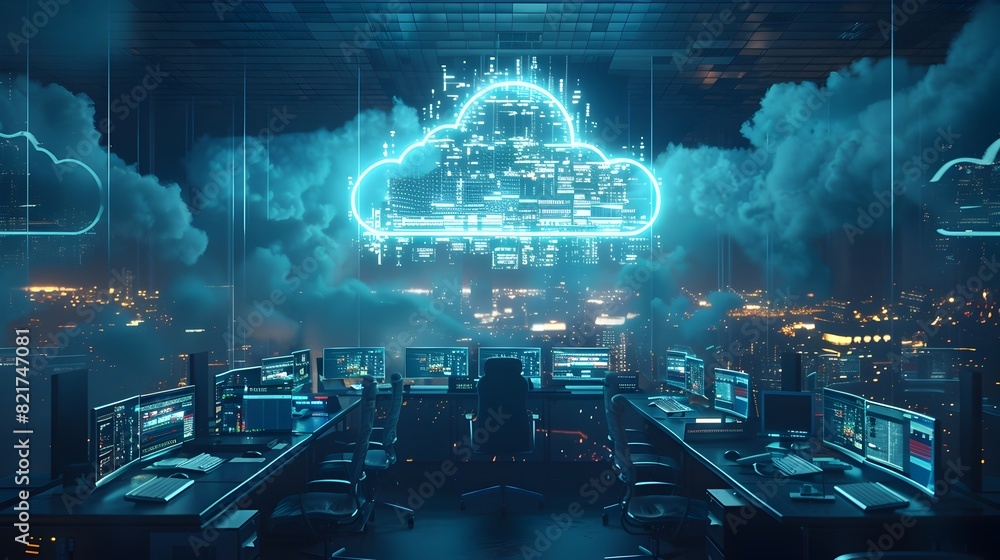 Poster advanced financial trading floor leveraging cloud computing for real time data analysis and automate