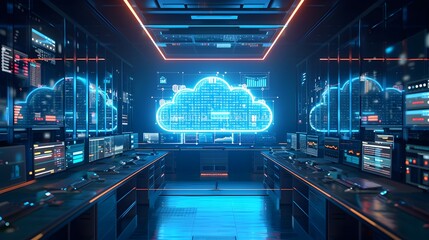 Futuristic Control Room for Advanced Cloud Computing and Data Analytics