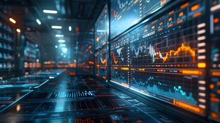 Advanced Financial Trading Floor Utilizing Cloud Computing for Real Time Data Analysis and Automated Trading
