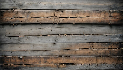 A background texture of old, weathered wooden planks. Grunge wood texture. A background of wooden planks.