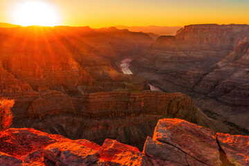Dramatic Sunset Over the Grand Canyon