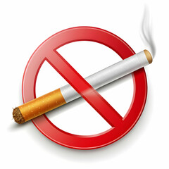 free vector no smoking realistic cigarette sign