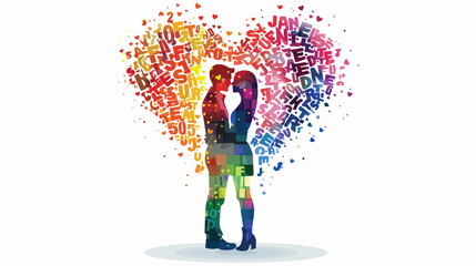 National Couples Day 18 August Word Cloud In Vector A