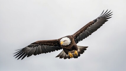 Obraz premium Eagle fly in snow Mountain Sit on Branch