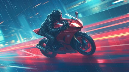 biker on a motorcycle