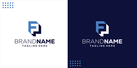 Creative Abstract FP Logo, Design Inspiration, Illustration, Vector