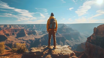 Adventurous Spirit Embracing New Horizons at Scenic Overlook