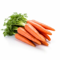 fresh carrot on white background