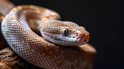 Obraz premium Coiled Venomous Reptile Slithering in Natural Habitat