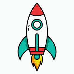 rocket in space illustration