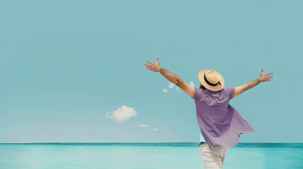 The excitement and freedom of exclusive travel to the seaside and beach vacation wallpaper