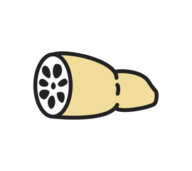 シンプルなレンコンのイラスト