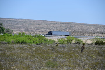 landscape with truck on a road