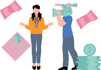 The girl is reporting live.