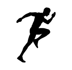 Runner silhouette male vector