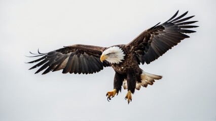 Obraz premium Eagle fly in snow Mountain Sit on Branch
