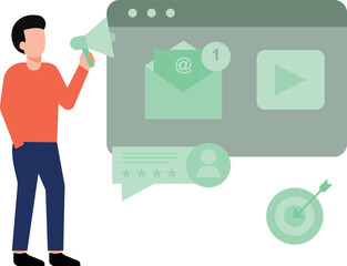 The guy is doing web page marketing.