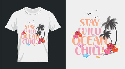 Vintage Summer Beach Sublimation, Stay Wild Ocean Child