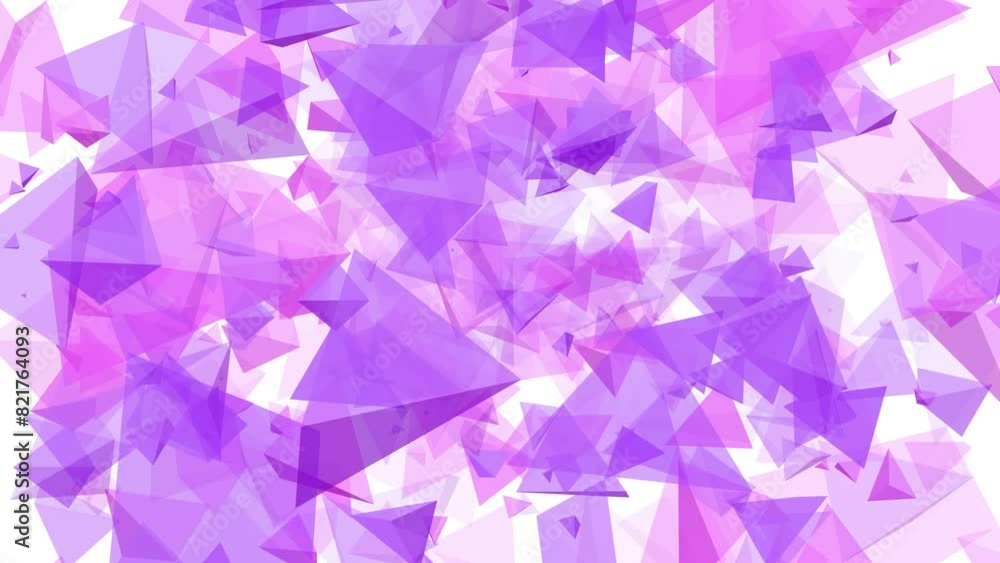 Poster 3d pyramid polygon triangle animated shapes on white background digital geometric pattern motion gra