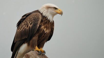 Obraz premium Eagle fly in snow Mountain Sit on Branch