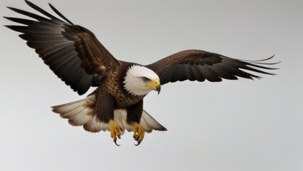 Obraz premium Eagle fly in snow Mountain Sit on Branch