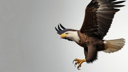 Obraz premium Eagle fly in snow Mountain Sit on Branch