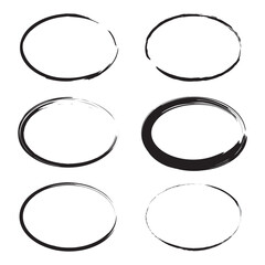 Grunge brush stroke painted frame isolated on white  background. Vector illustration. EPS 10