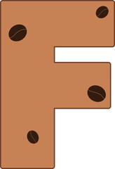 f alphabet coffee bean cafe