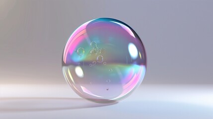 A super realistic PNG isolated single bubble effect, captured in exquisite detail with a transparent background.