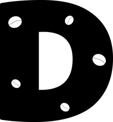 coffee bean letter d
