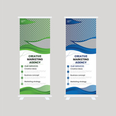 Fototapeta premium Creative Marketing concept rollup banner