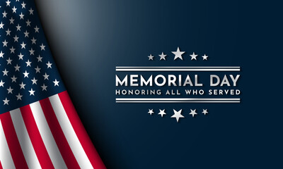 Memorial Day Banner Background Design.