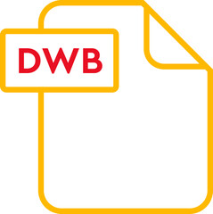 DWB File format icon rounded shapes outline