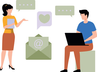 A boy is working on a laptop.