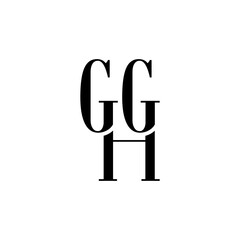 initial letter GHG logo unique vector