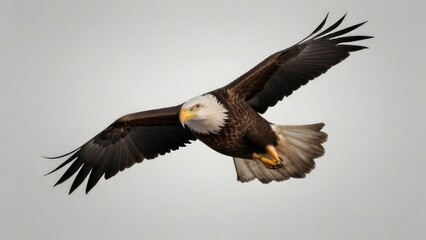 Obraz premium Eagle fly in snow Mountain Sit on Branch