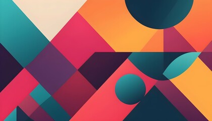 Abstract Minimalistic Digital Artwork With Geomet Upscaled 2