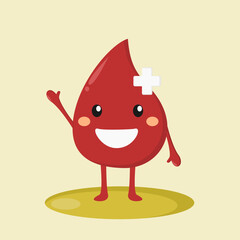 cartoon of blood droplet 