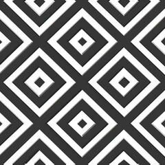 Fototapeta premium Black and white diamond pattern design.