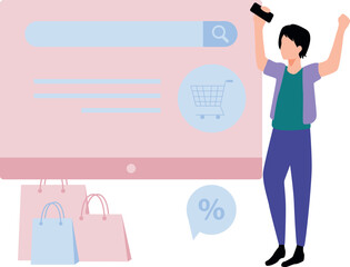 The girl is standing.