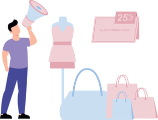 The guy is marketing the Black Friday sale.