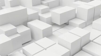 Obraz premium 3D rendering of abstract background design and white geometric composition