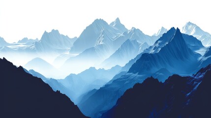 An idyllic landscape with majestic mountain peaks