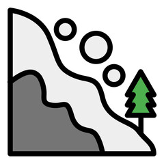 Avalanche Icon in Filled Line Style