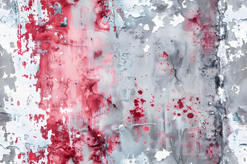 Fototapeta premium grunge background texture with red paint spatter and silver white and gray grungy textured design old antique or vintage painted metal AI